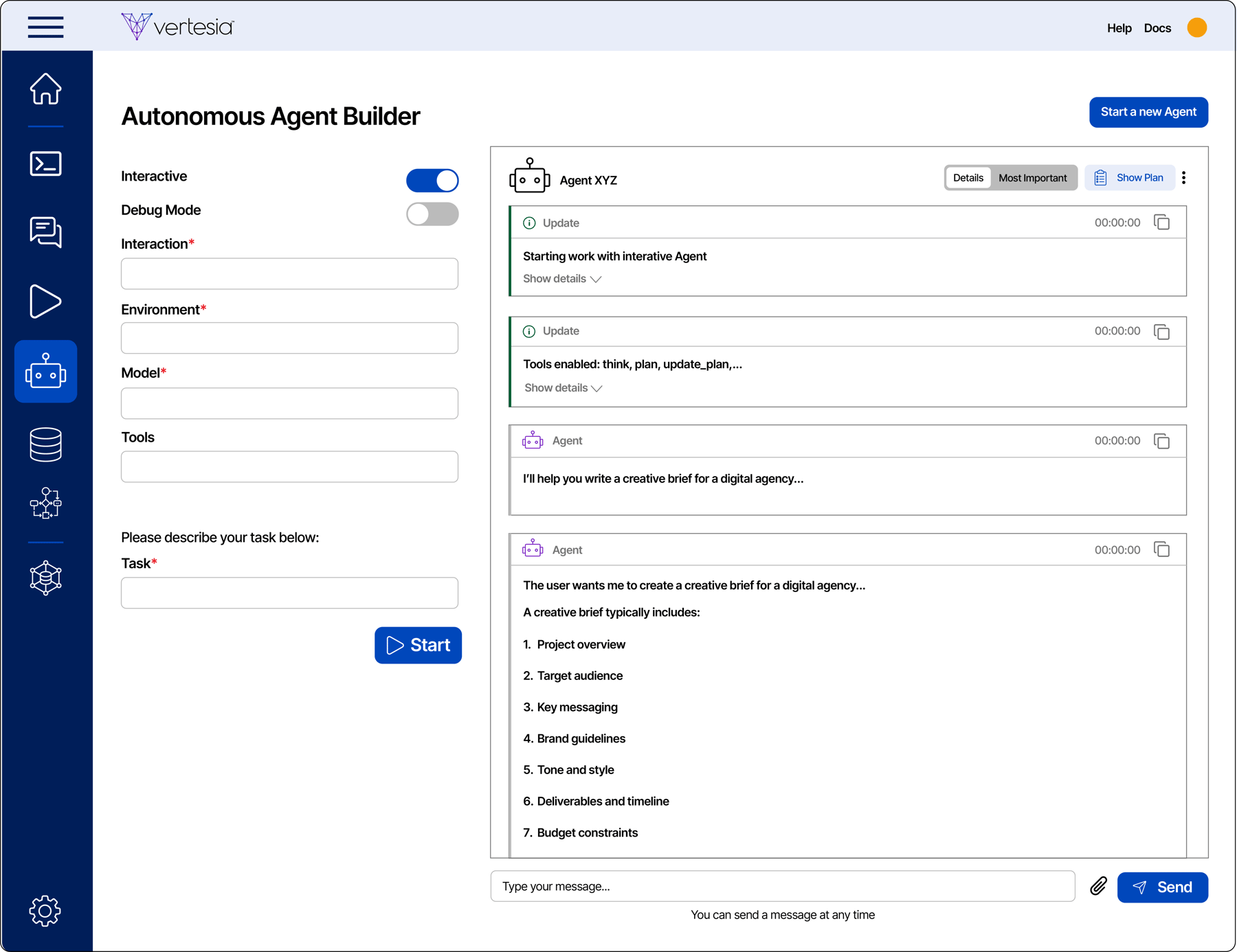 Agents aren't magic, they're software. Vertesia helps you build them.