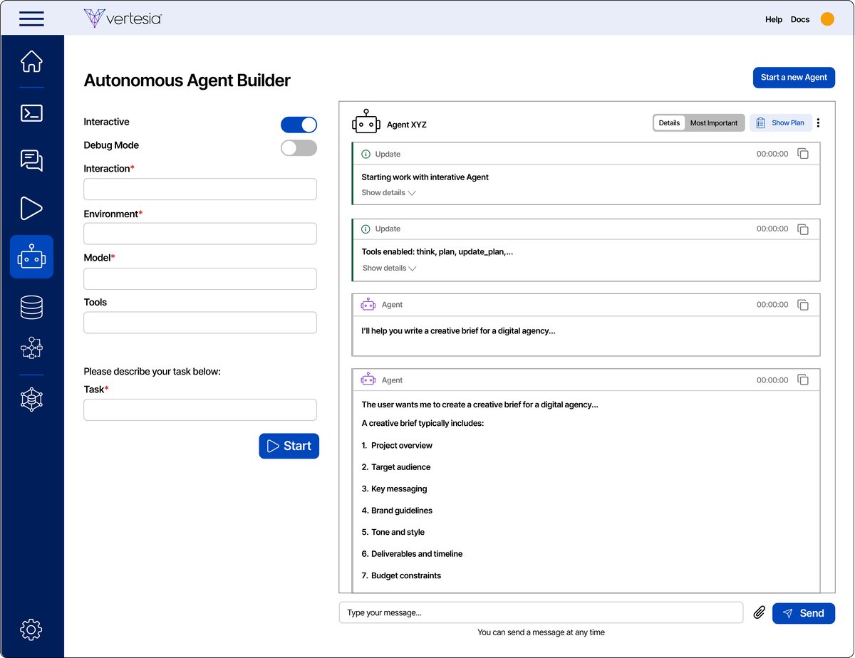 Vertesia Simplified Agent Builder