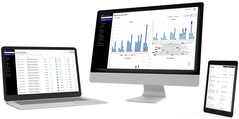 Vertesia software displayed on multiple devices